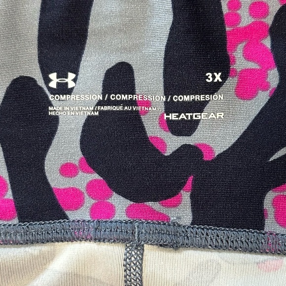 UNDER ARMOUR Plus Size Heatgear High-Waist Print Capri Leggings 3X - Picture 7 of 8